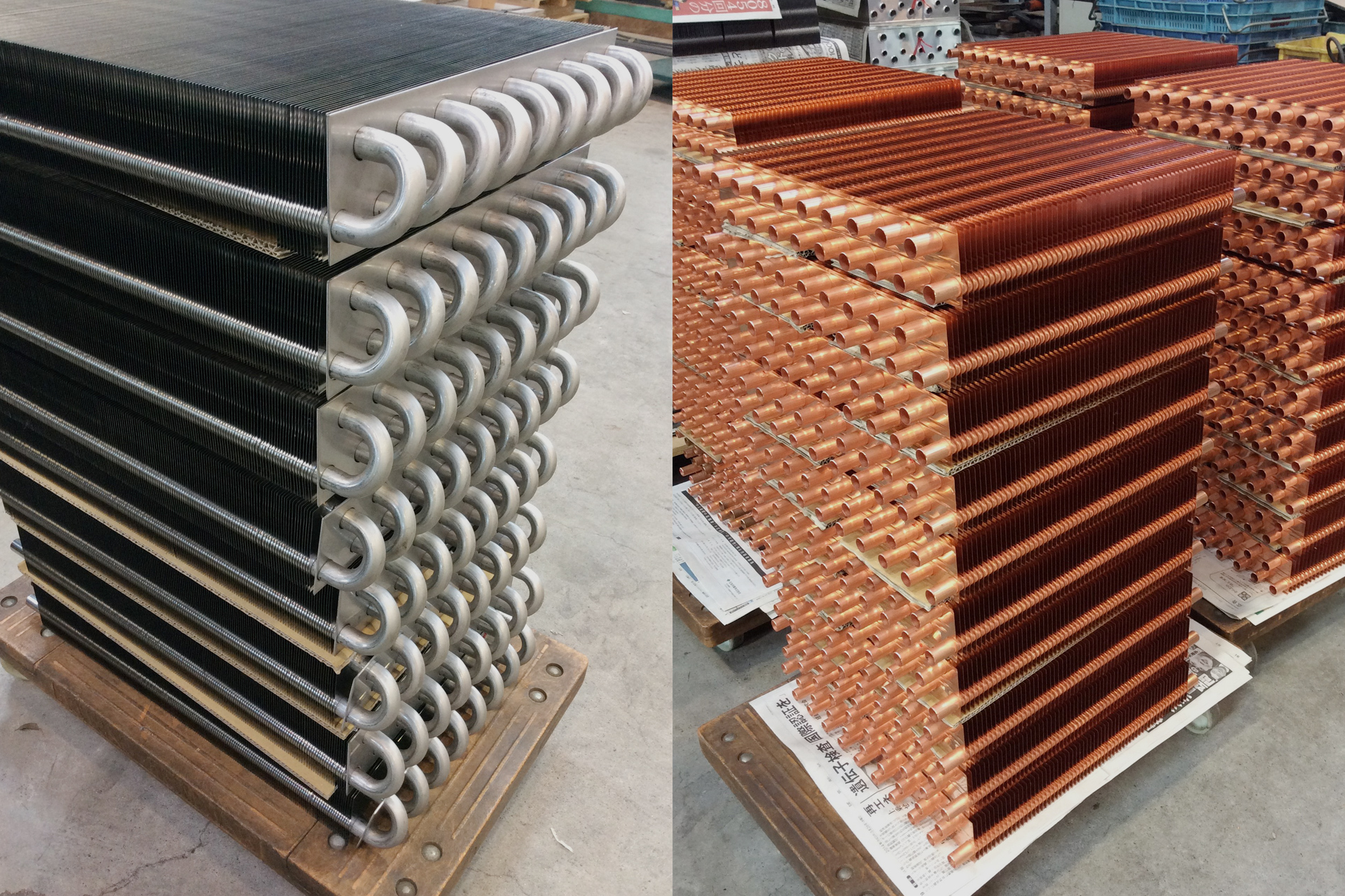 空調機器の熱交換機器・ステンレスフィン・フィン差込機設計・製造の特機工業有限会社